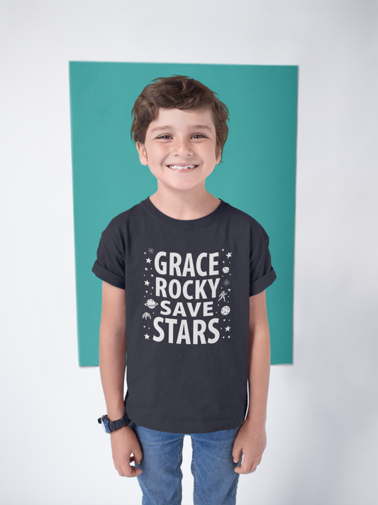 Grace Rocky Save Stars - Project Hail Mary Kids' T-Shirt